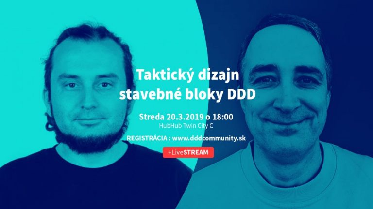 Príď na stretnutie DDD Community – Taktický dizajn – stavebné bloky DDD