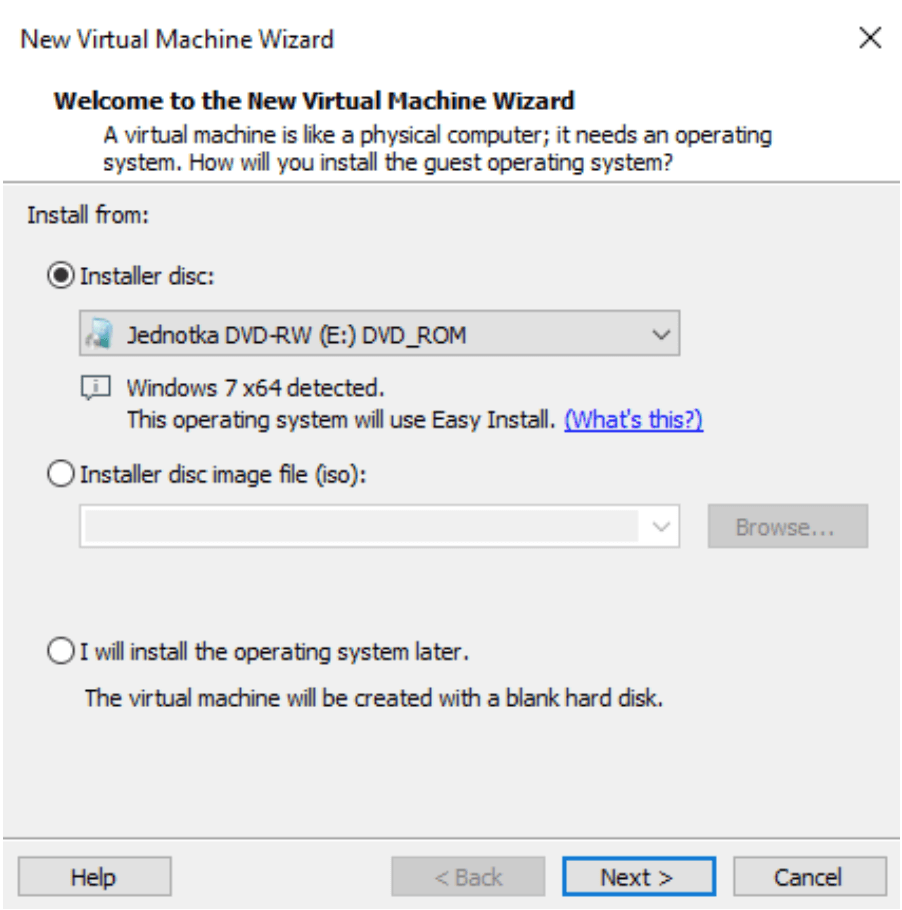 Windows 7 64-bit na VMware Player 3