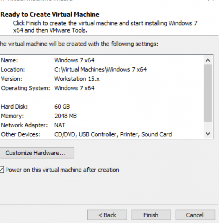 Windows 7 64-bit na VMware Player 13