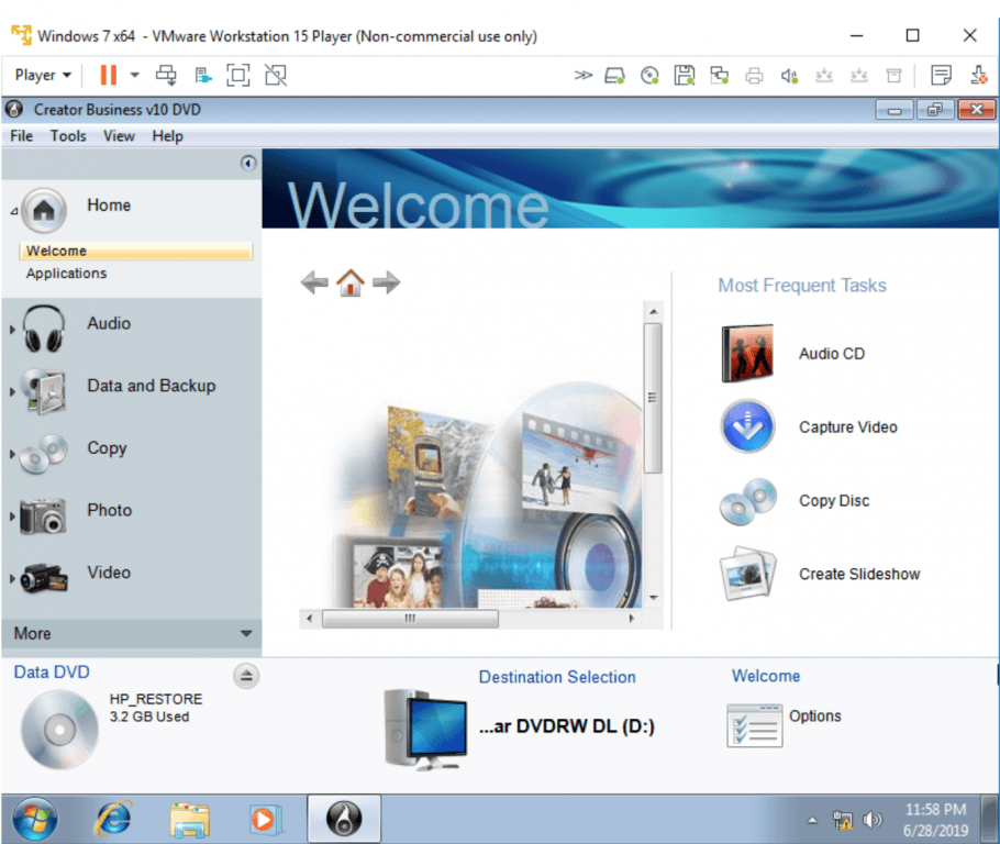Windows 7 64-bit na VMware Player 57
