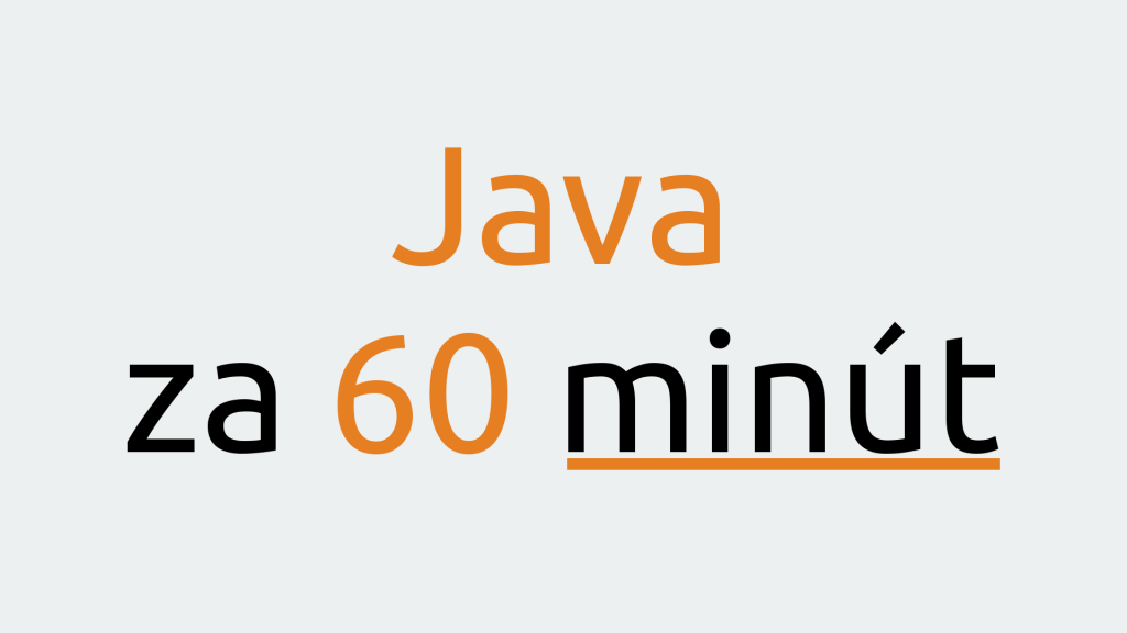 Java za 60 minút 1